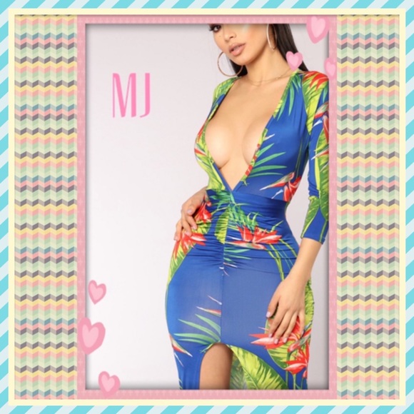 🎀NWOT🎀Tropics Print Dress🎀 - Picture 2 of 3